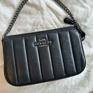 Coach Black Quilted Wristlet